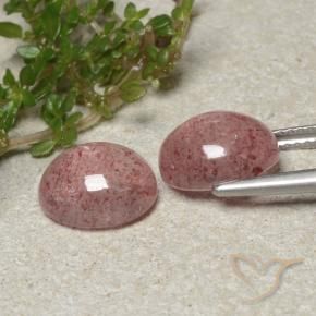 Pedras preciosas de Quartzo Morango Luz rosa natural de 6.26 ct, oval, Translúcido