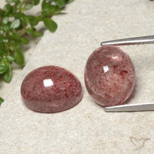 9.40ctw Natural rosa médio Quartzo Morango, oval, Translúcido