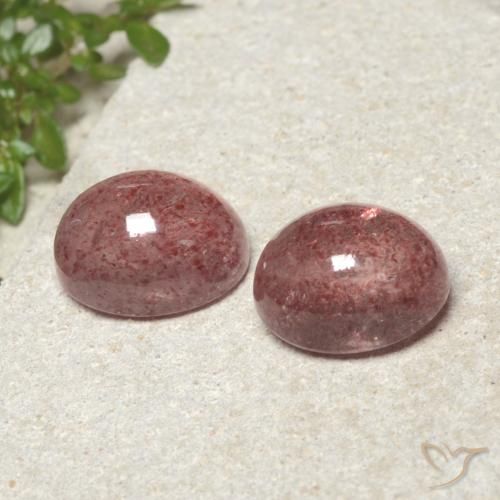 Pedras preciosas de Quartzo Morango rosa médio natural de 9.40 ct, oval, Translúcido