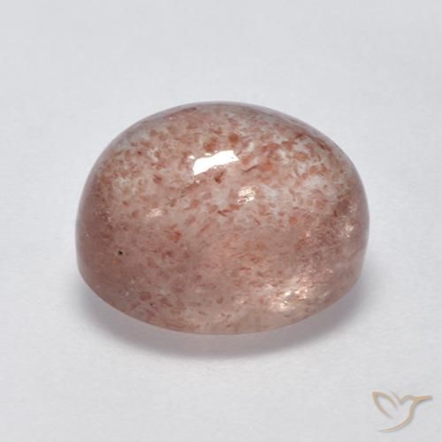 Quartzo Morango Rosa Terroso Natural 4.29ct, oval, Translúcido