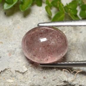 Quartzo Morango rosa médio Natural 3.51ct, oval, Translúcido