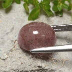 Quartzo Morango rosa médio Natural 3.51ct, oval, Translúcido