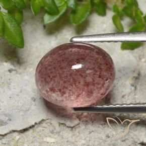 Quartzo Morango rosa rosa Natural 3.50ct, oval, Translúcido