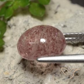 Quartzo Morango rosa médio Natural 3.71ct, oval, Translúcido