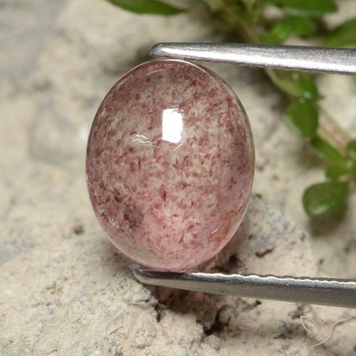 3.93ct Natural Luz rosa Quartzo Morango, oval, Translúcido
