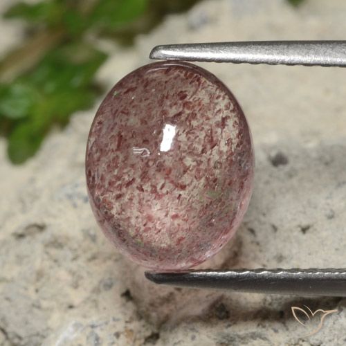 3.36ct Natural rosa rosa Quartzo Morango, oval, Translúcido