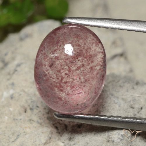 3.20ct Natural rosa rosa Quartzo Morango, oval, Translúcido