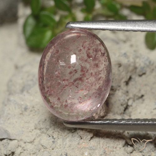 3.34ct Natural Luz rosa Quartzo Morango, oval, Translúcido