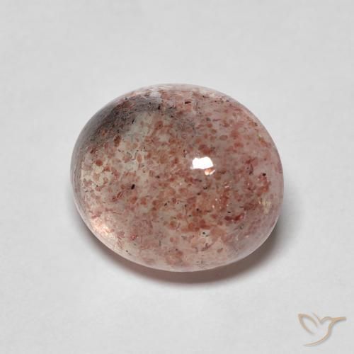 Quartzo Morango Luz rosa Natural 4.37ct, oval, Translúcido