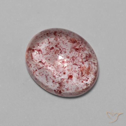 Quartzo Morango Rosa Jacarandá Claro Natural 4.23ct, oval, Transparente
