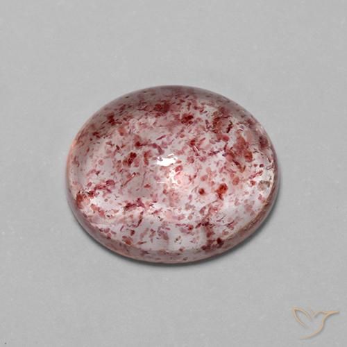 Quartzo Morango Rosa Jacarandá Claro Natural 4.23ct, oval, Transparente