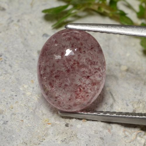 4.52ct Natural Rosa Jacarandá Profundo Quartzo Morango, oval, Translúcido