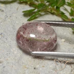 Quartzo Morango rosa médio Natural 4.09ct, oval, Translúcido