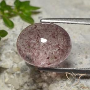 Quartzo Morango rosa médio Natural 4.64ct, oval, Translúcido