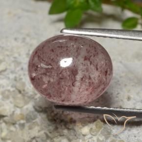 Quartzo Morango Rosa escuro Natural 5.07ct, oval, Translúcido