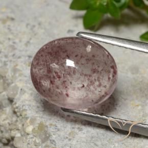 Quartzo Morango rosa médio Natural 4.67ct, oval, Translúcido