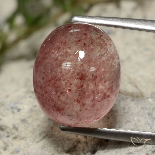 5.34ct Natural rosa rosa Quartzo Morango, oval, Translúcido