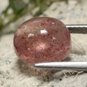 Quartzo Morango rosa rosa Natural 5.34ct, oval, Translúcido