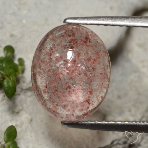 4.25ct Natural rosa médio Quartzo Morango, oval, Translúcido