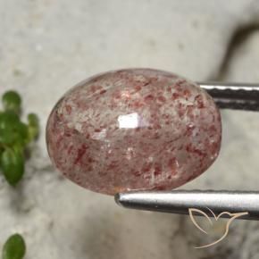 Quartzo Morango rosa médio Natural 4.25ct, oval, Translúcido
