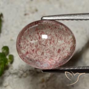 Quartzo Morango rosa médio Natural 4.57ct, oval, Translúcido