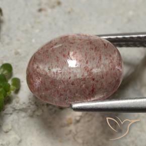 Quartzo Morango rosa médio Natural 4.57ct, oval, Translúcido
