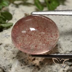Quartzo Morango rosa médio Natural 5.04ct, oval, Translúcido