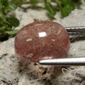 Quartzo Morango rosa médio Natural 5.04ct, oval, Translúcido