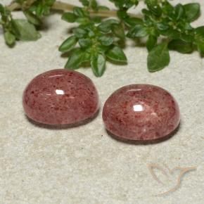 Pedras preciosas de Quartzo Morango Framboesa Rosa natural de 10.07 ct, oval, Translúcido