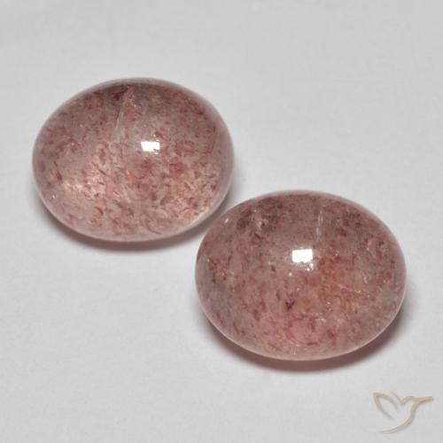 7.31ctw Natural Rosa escuro Quartzo Morango, oval, Translúcido