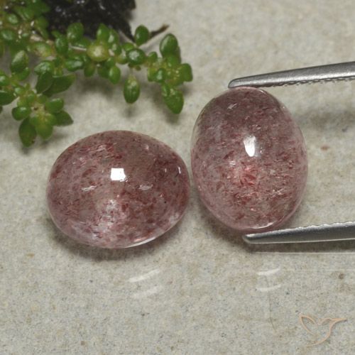 8.31ctw Natural Rosa escuro Quartzo Morango, oval, Translúcido