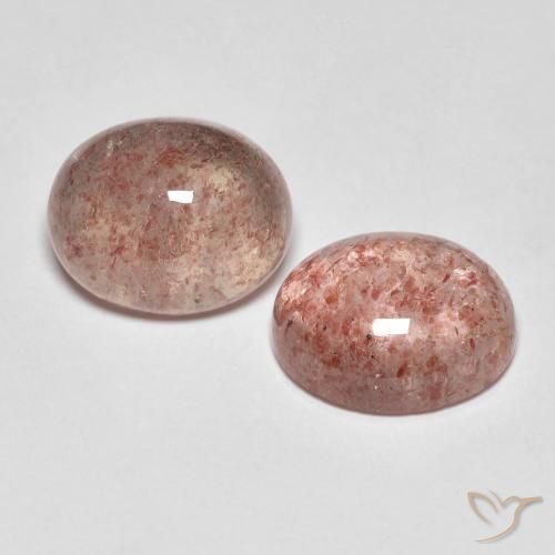 Pedras preciosas de Quartzo Morango rosa rosa natural de 5.55 ct, oval, Translúcido
