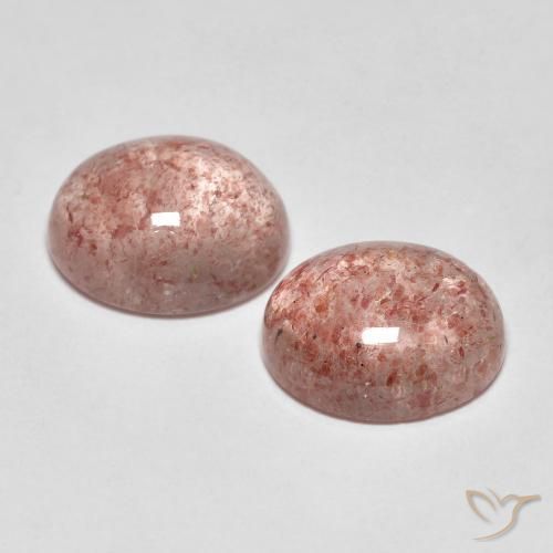 Pedras preciosas de Quartzo Morango rosa rosa natural de 5.55 ct, oval, Translúcido