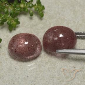 Pedras preciosas de Quartzo Morango Rosa escuro natural de 7.72 ct, oval, Translúcido