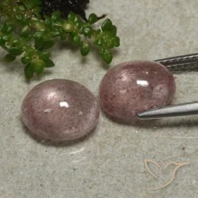 Pedras preciosas de Quartzo Morango rosa médio natural de 6.34 ct, oval, Translúcido
