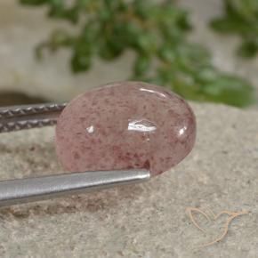 Quartzo Morango rosa médio Natural 3.43ct, oval, Translúcido