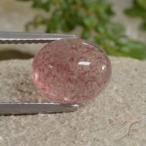 Quartzo Morango Tom Rosa Natural 3.90ct, oval, Translúcido