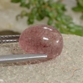 Quartzo Morango Tom Rosa Natural 3.90ct, oval, Translúcido