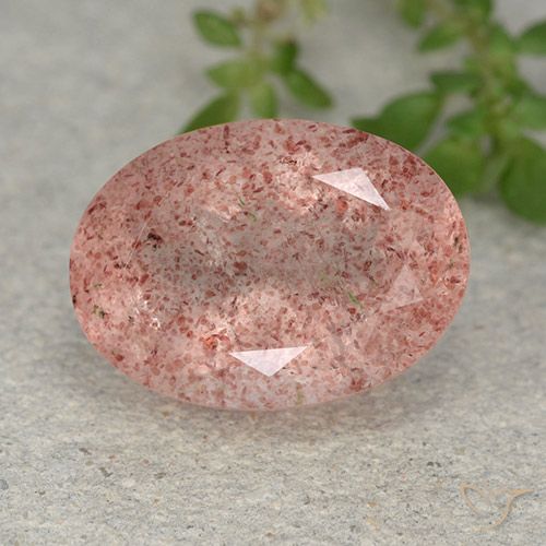 5.83ct Natural rosa rosa Quartzo Morango, oval, Translúcido, Photo A
