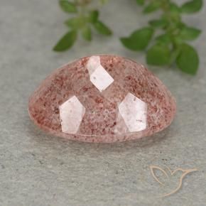 Quartzo Morango rosa rosa Natural 5.83ct, oval, Translúcido