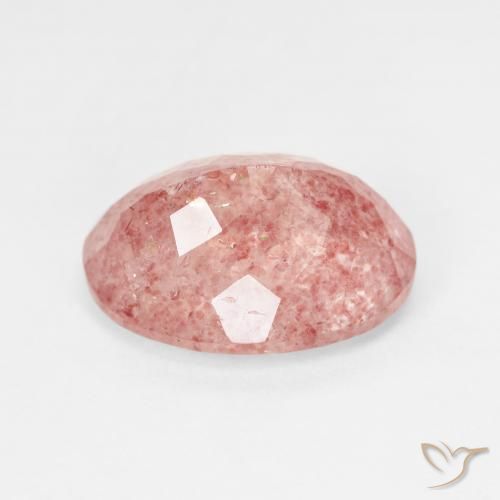 Quartzo Morango Rosa Claro Rosa Natural 6.12ct, oval, Translúcido