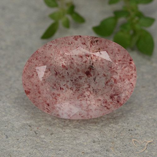 5.79ct Natural rosa rosa Quartzo Morango, oval, Translúcido