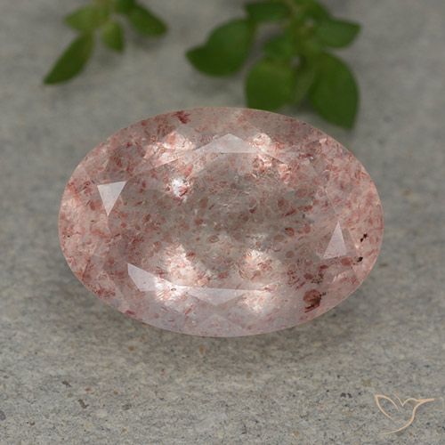 5.91ct Natural Rosa Profundo Quartzo Morango, oval, Translúcido