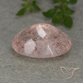 Quartzo Morango Rosa Profundo Natural 5.91ct, oval, Translúcido