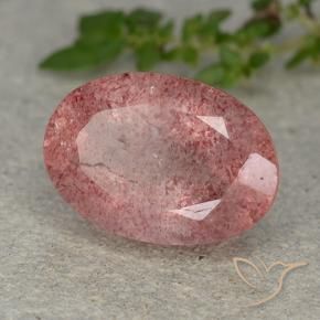 Quartzo Morango Rosa Claro Rosa Natural 5.85ct, oval, Translúcido