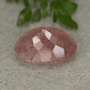 Quartzo Morango rosa rosa Natural 5.57ct, oval, Translúcido