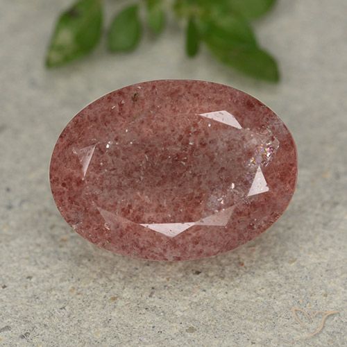 6.45ct Natural rosa médio Quartzo Morango, oval, Translúcido