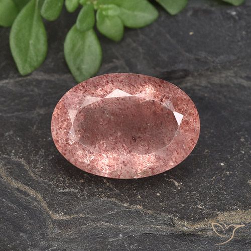 5.79ct Natural rosa rosa Quartzo Morango, oval, Translúcido