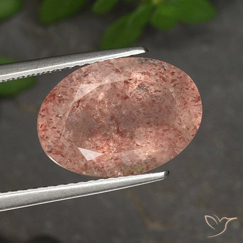 5.61ct Natural rosa rosa Quartzo Morango, oval, Translúcido