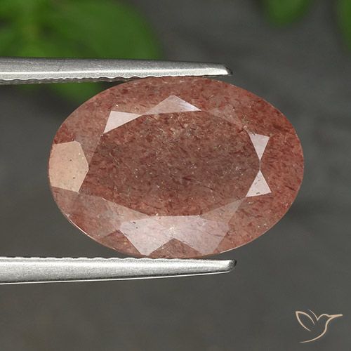 5.50ct Natural rosa médio Quartzo Morango, oval, Translúcido